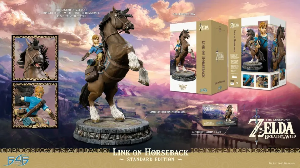 First 4 Figures Breath of the Wild Link on Horseback statuetă rășină Standard