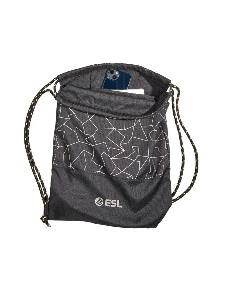 ESL Premium geantă sport neagră cu șnur