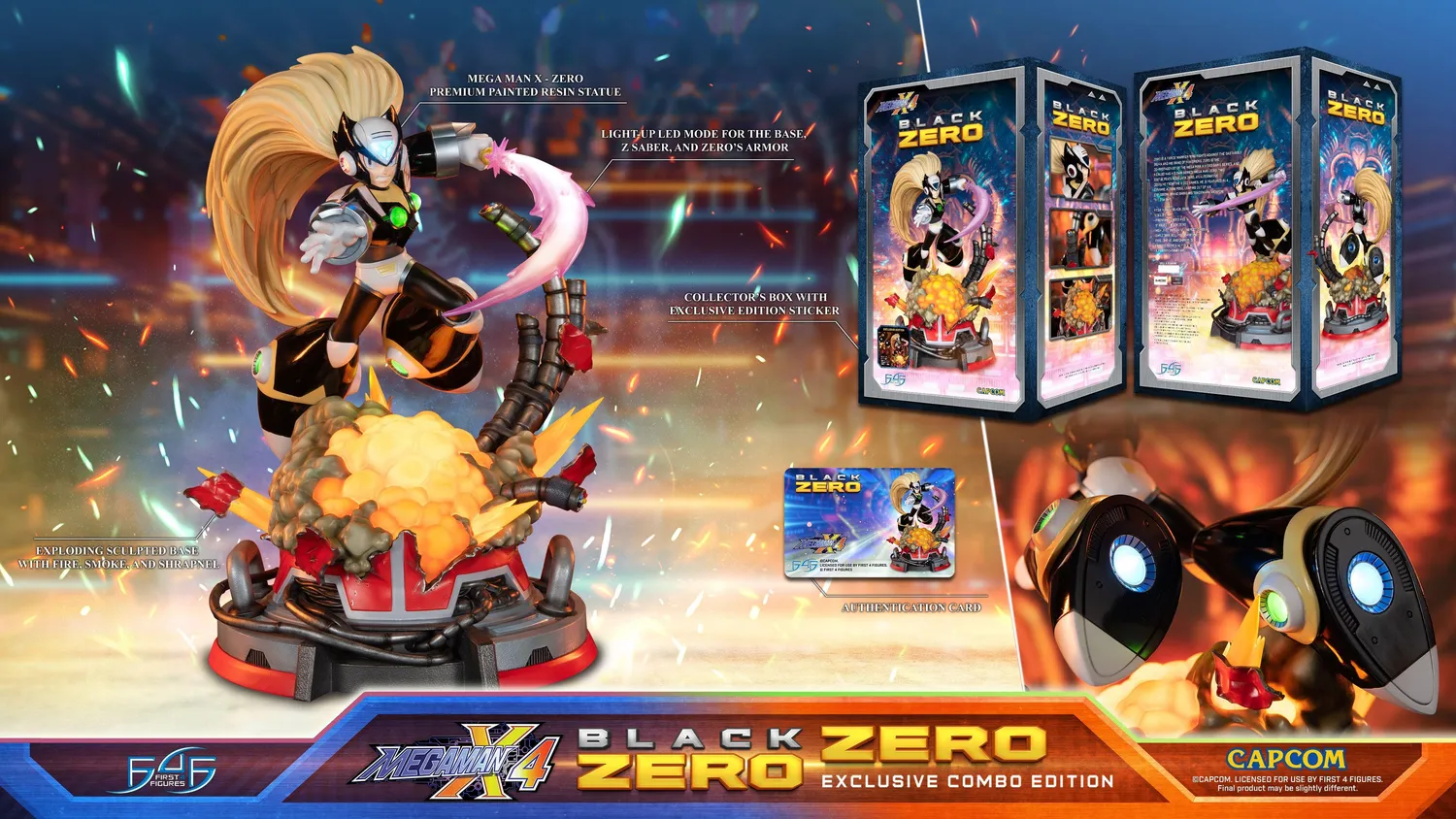 First 4 Figures Mega Man X Zero statueta rasina Combo Exclusive 43cm