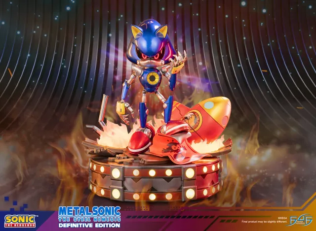 First 4 Figures Sonic Metal Sonic statueta Definitive LED