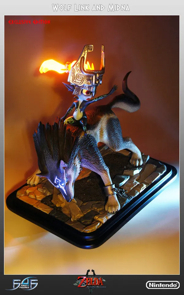 First 4 Figures Zelda Wolf Link and Midna statueta Exclusive