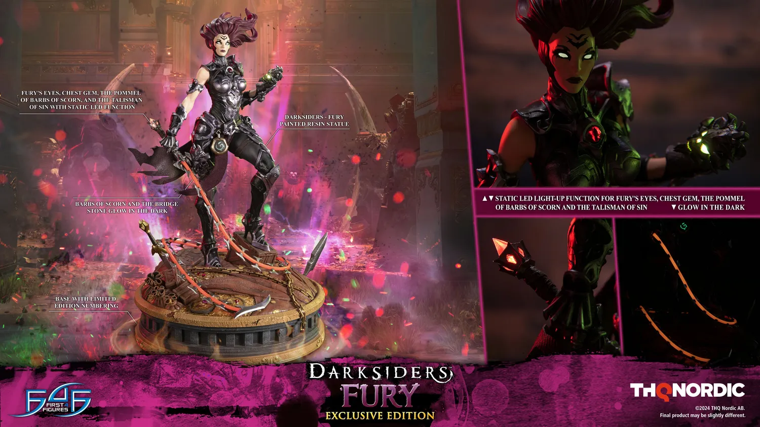 First 4 Figures Darksiders Fury statueta Exclusive Edition LED