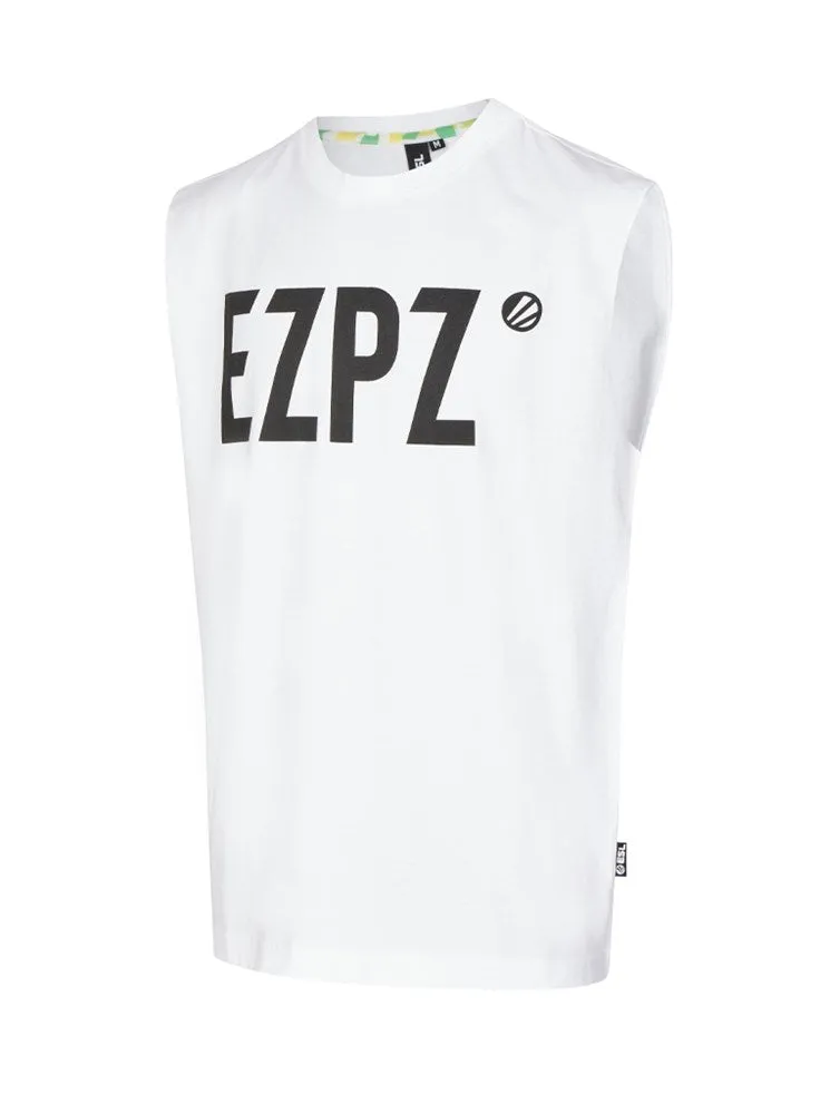 ESL TM EZPZ Tank Top maiou alb bumbac XS-3XL