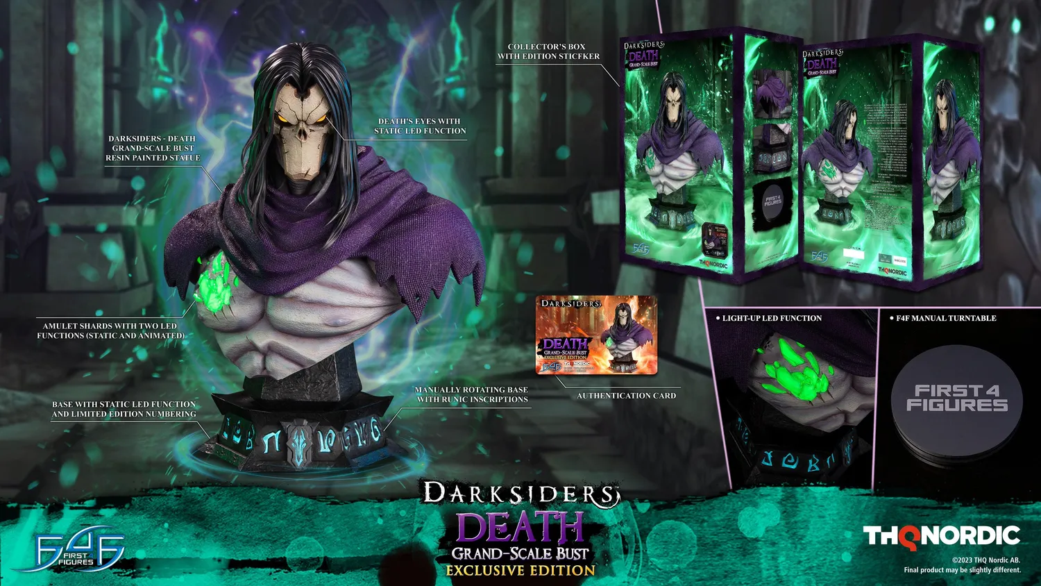 First 4 Figures Darksiders Death bust Grand Scale Exclusive LED