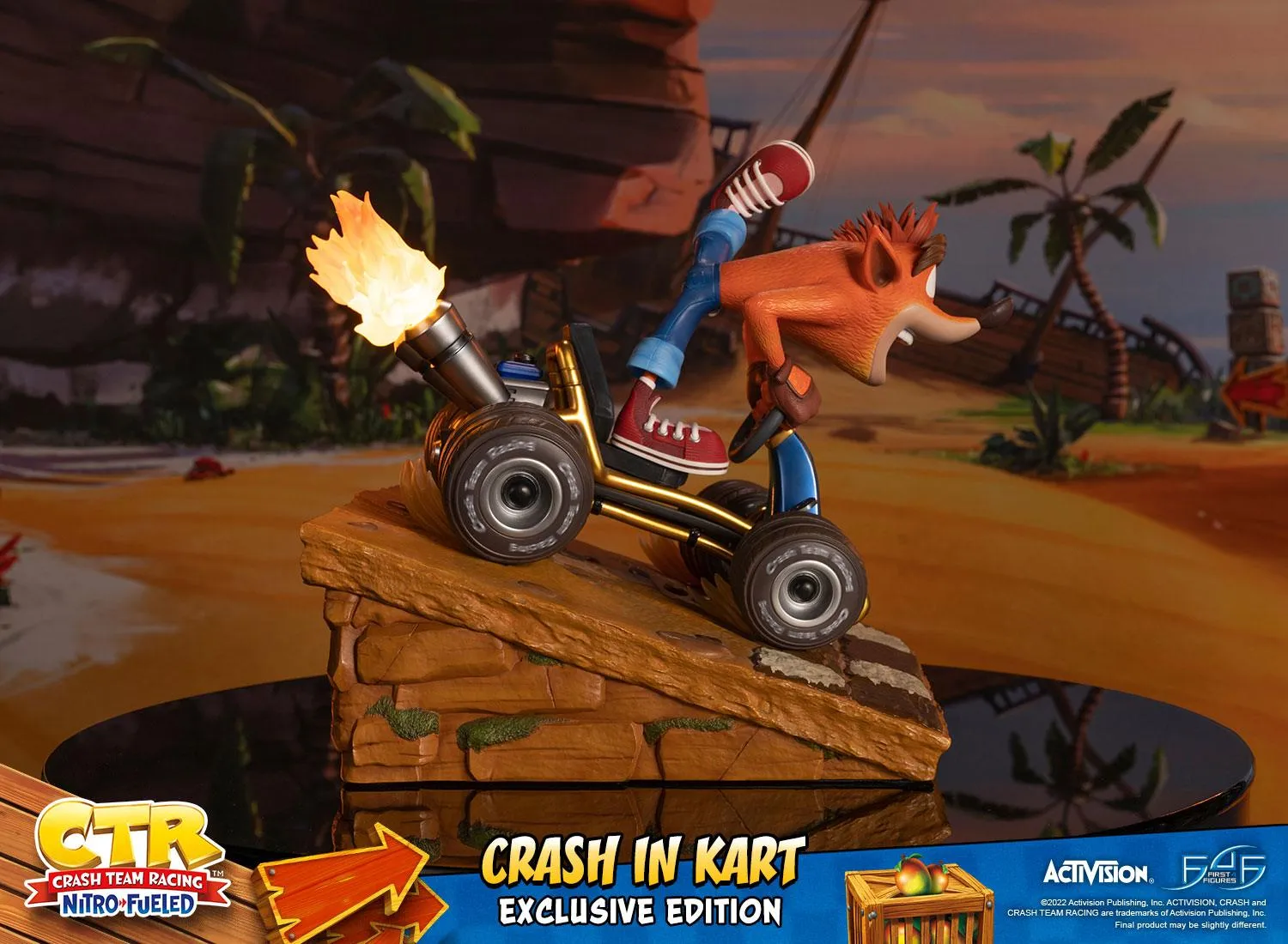 First 4 Figures Crash Team Racing Crash in Kart statueta Exclusive LED