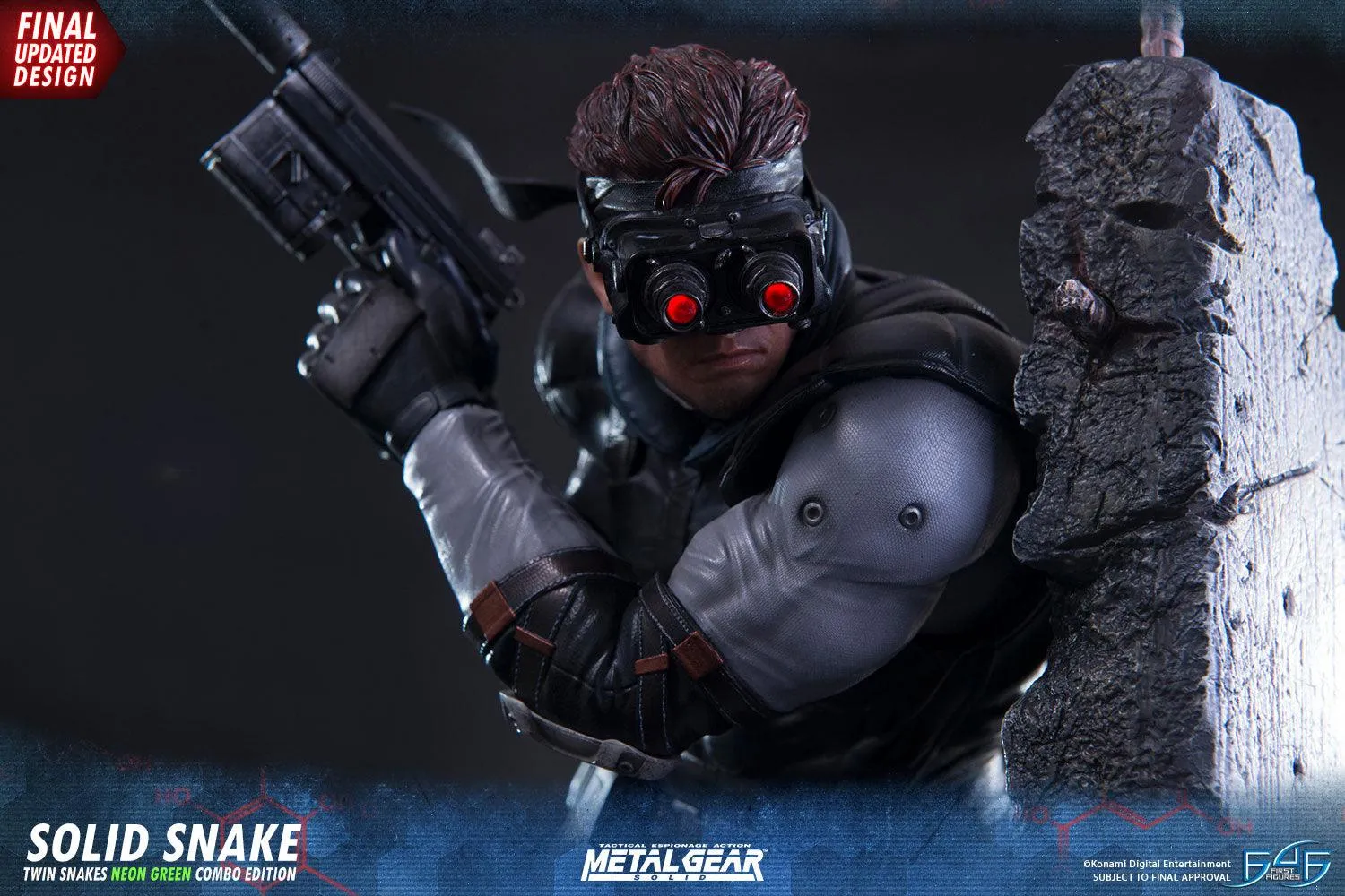 First 4 Figures Solid Snake Twin Snakes statueta Neon Green Combo