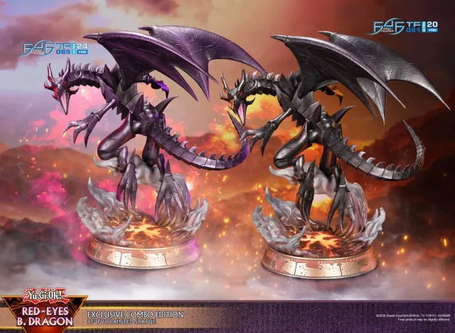 First 4 Figures Yu-Gi-Oh Red-Eyes statuetă Combo 2 buc LED