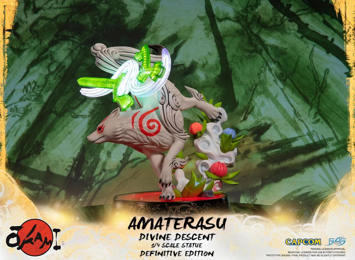 First 4 Figures Okami Amaterasu statueta Divine Descent