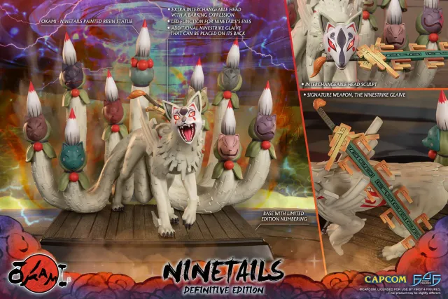 First 4 Figures Okami Ninetails statueta Definitive Edition LED