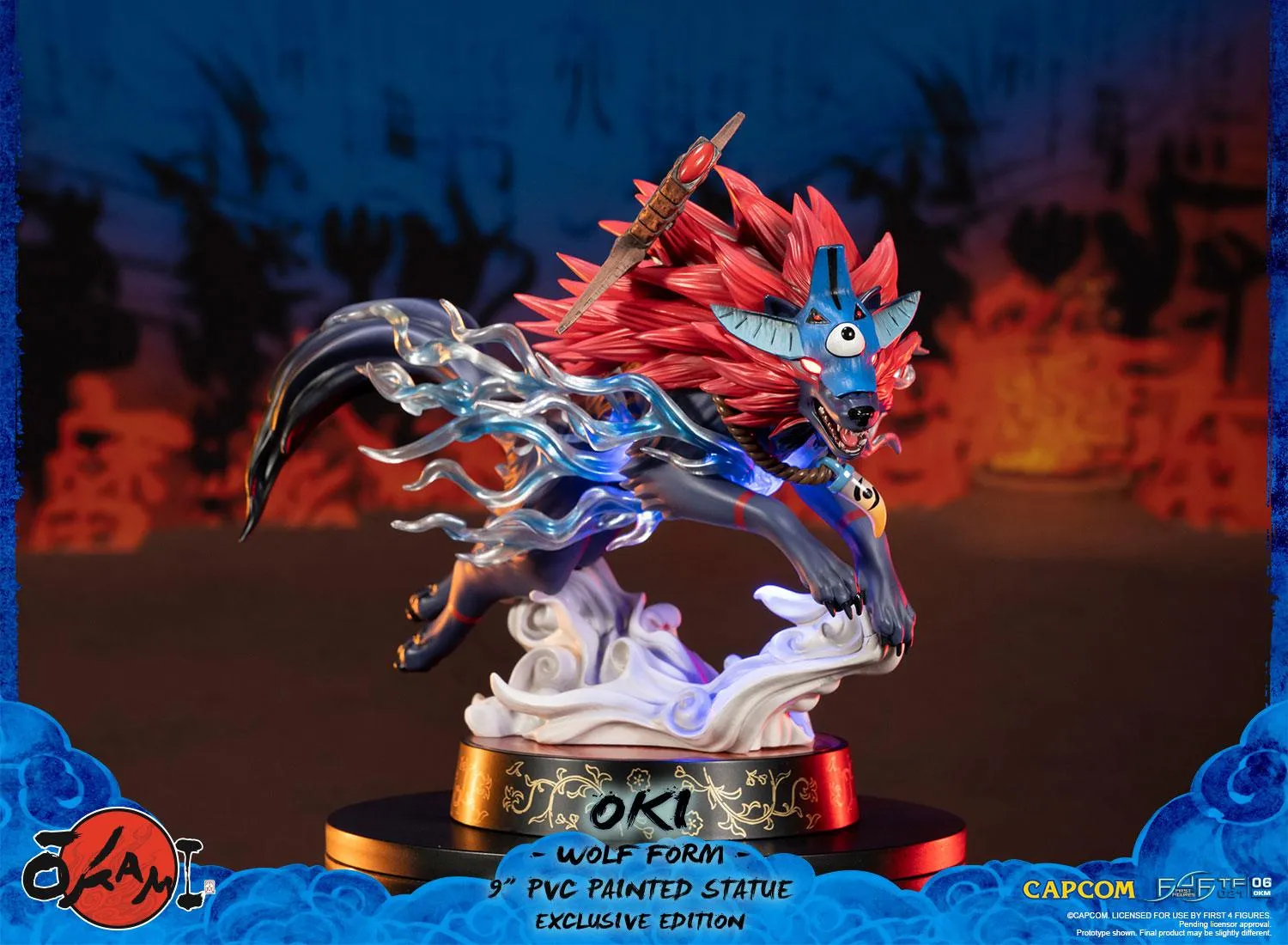 First 4 Figures Okami Oki Wolf statuetă PVC Exclusive LED