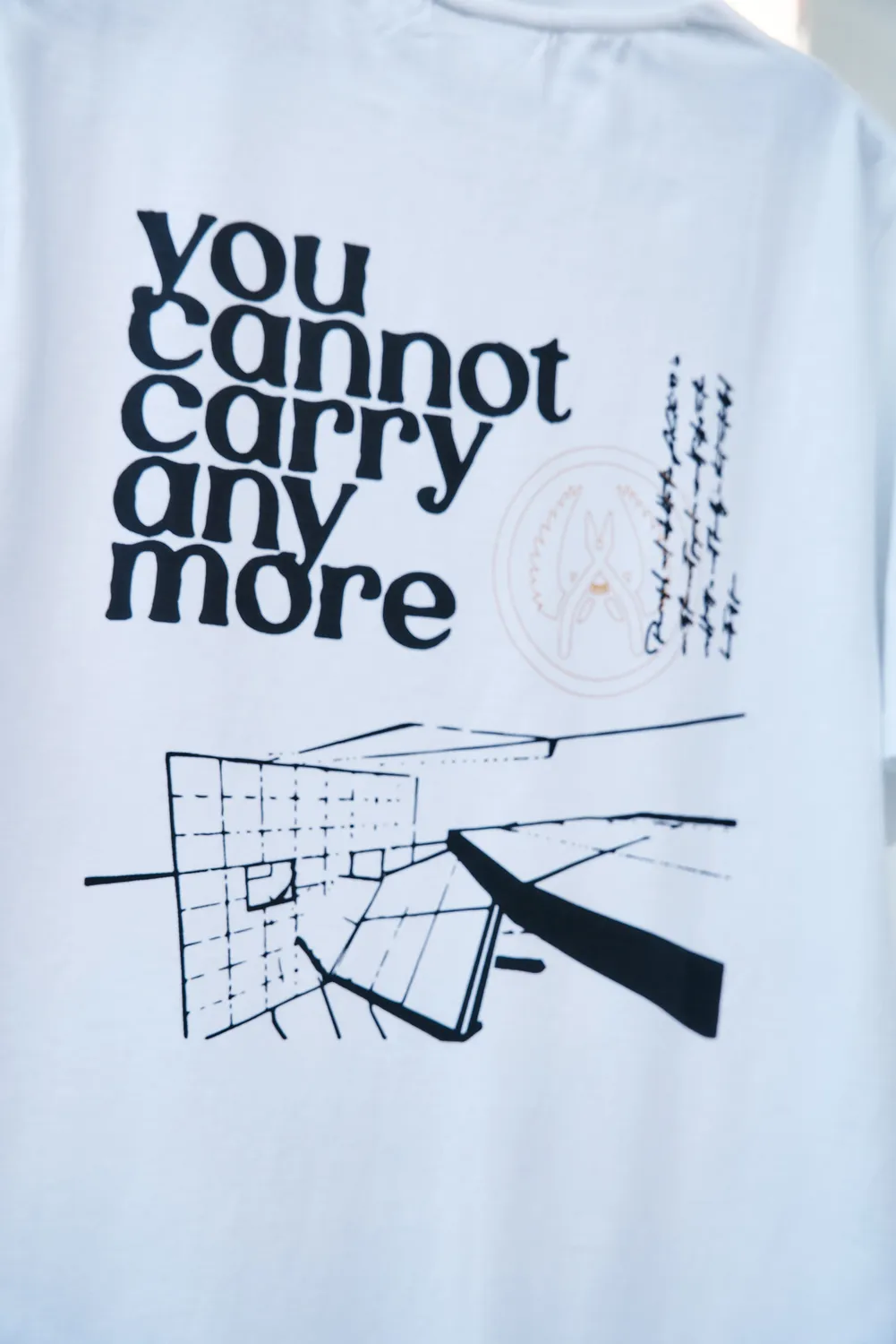 ESL CS Carry tricou alb M bumbac greu 220