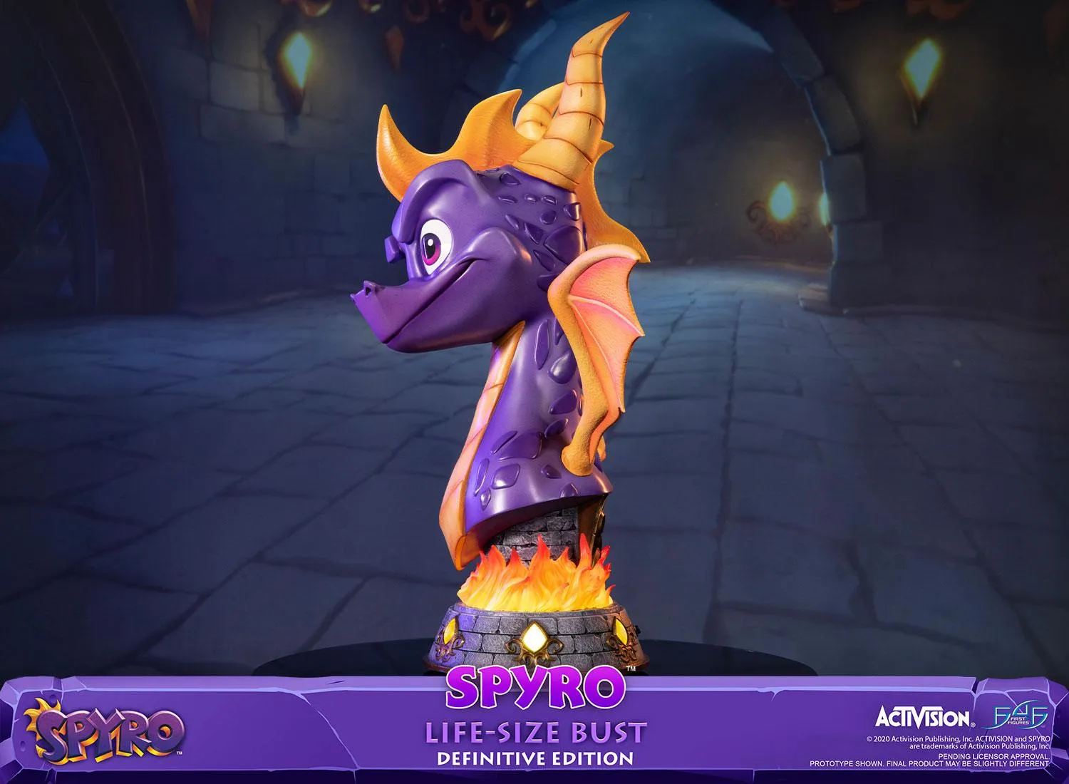 First 4 Figures Spyro Dragon bust Definitive LED aripi