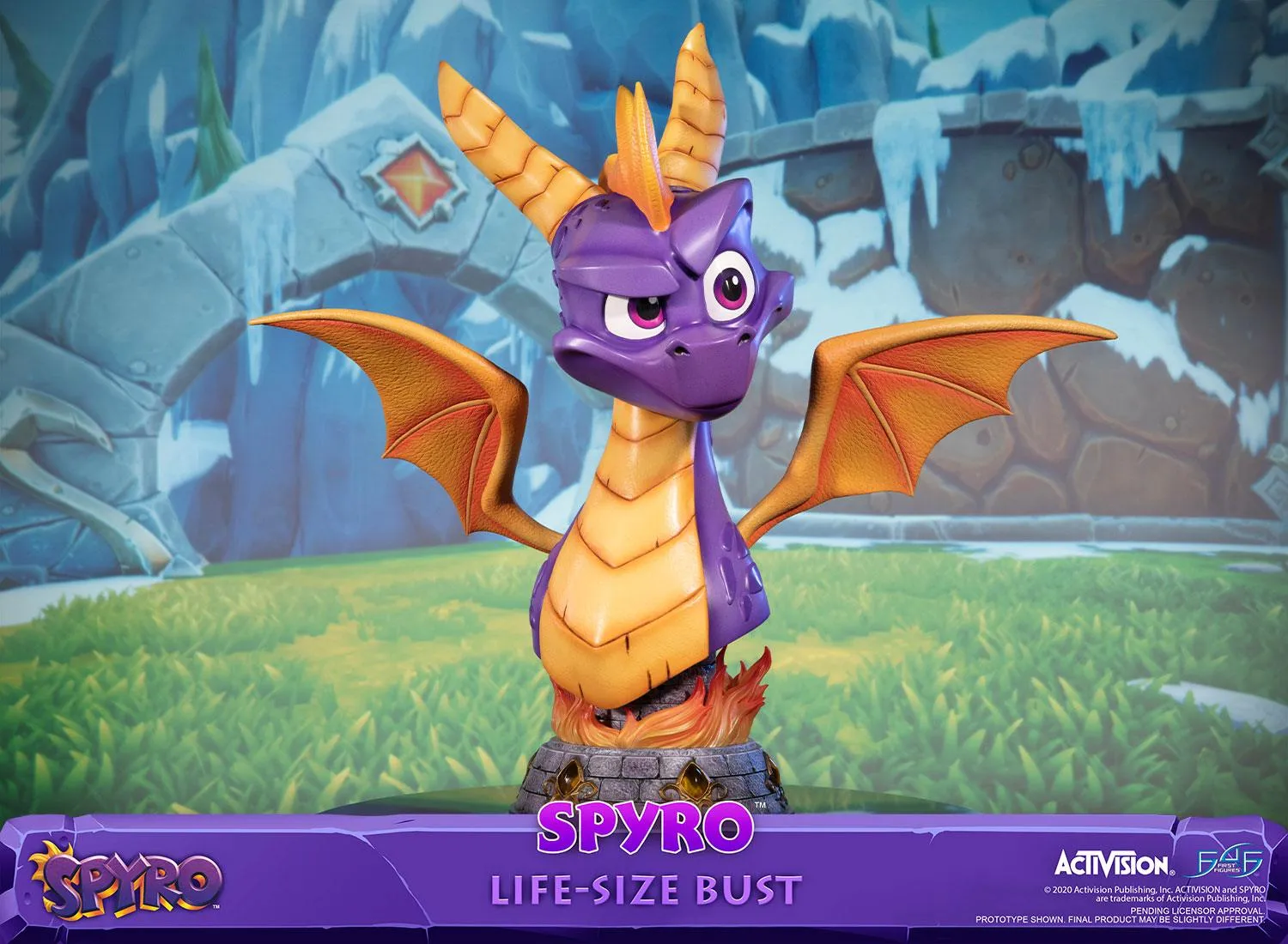 First 4 Figures Spyro Dragon bust Standard rășină mărime naturală
