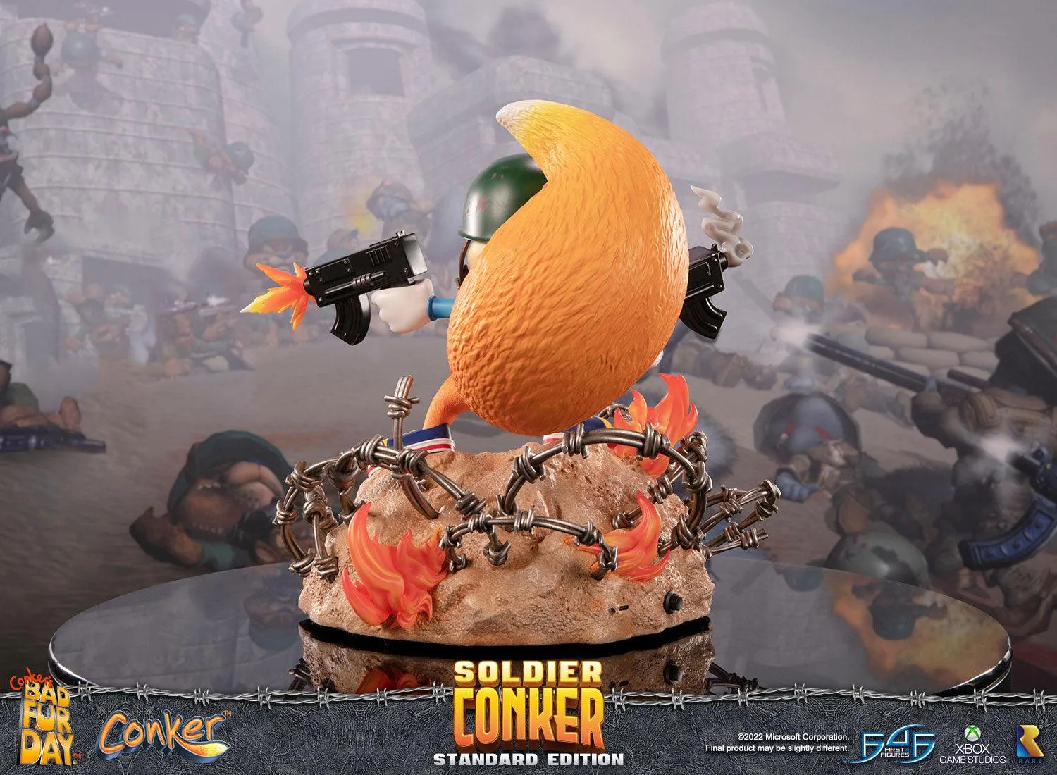 First 4 Figures Conker's Bad Fur Day Soldier Conker statueta Standard