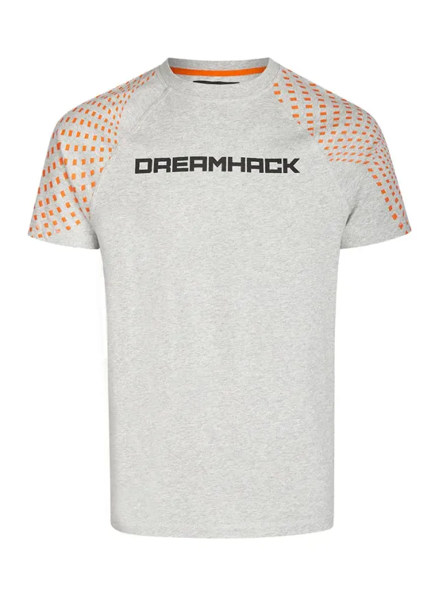 DreamHack Raglan tricou maneca scurta Grey Warp bumbac