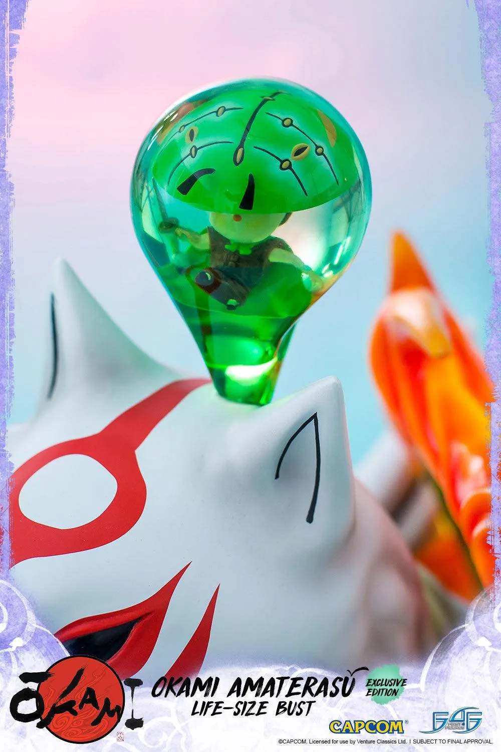 First 4 Figures Okami Amaterasu Bust exclusiv mărime naturală