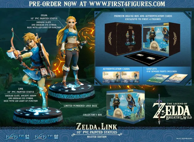 First 4 Figures Zelda Breath of the Wild Zelda & Link statuetă Master