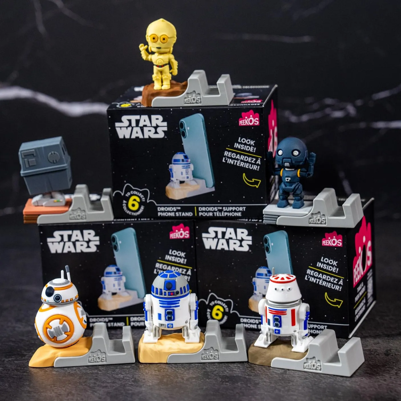Exquisite Gaming Peekos Star Wars Droids suport telefon set 6