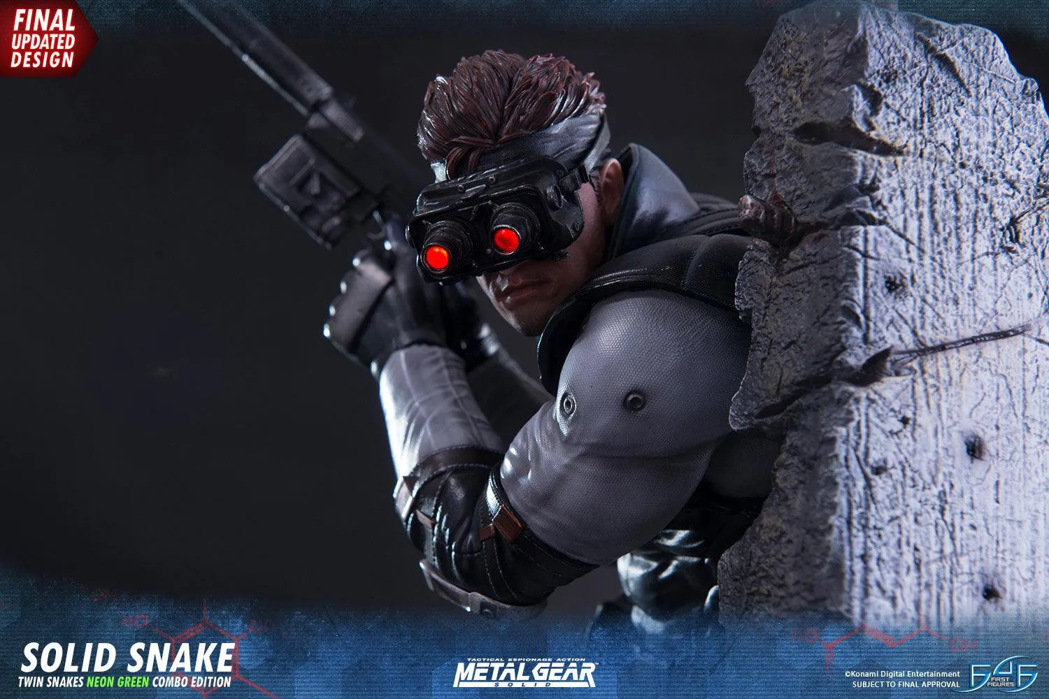 First 4 Figures Solid Snake Twin Snakes statueta Neon Green Combo