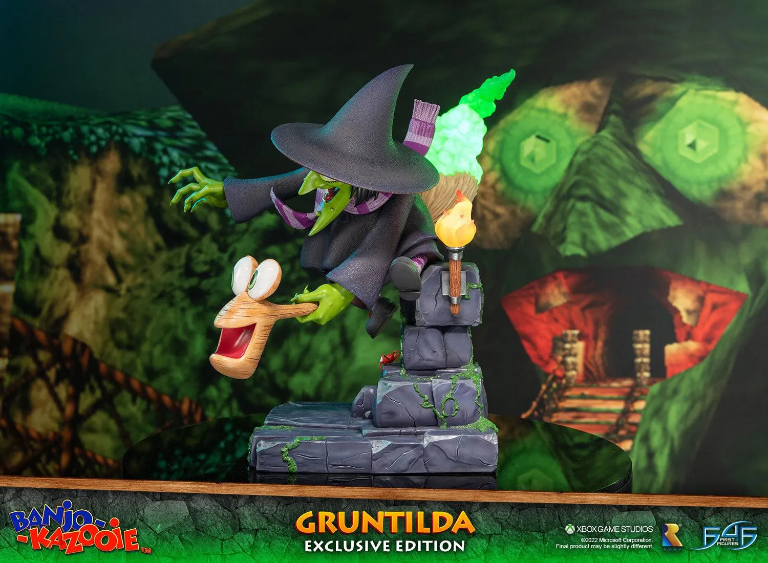 First 4 Figures Banjo-Kazooie Gruntilda statueta Exclusive LED
