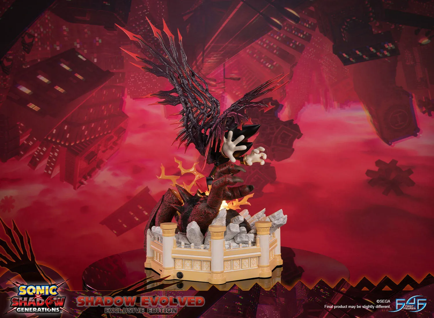 First 4 Figures Sonic Shadow Evolved statueta Exclusive LED