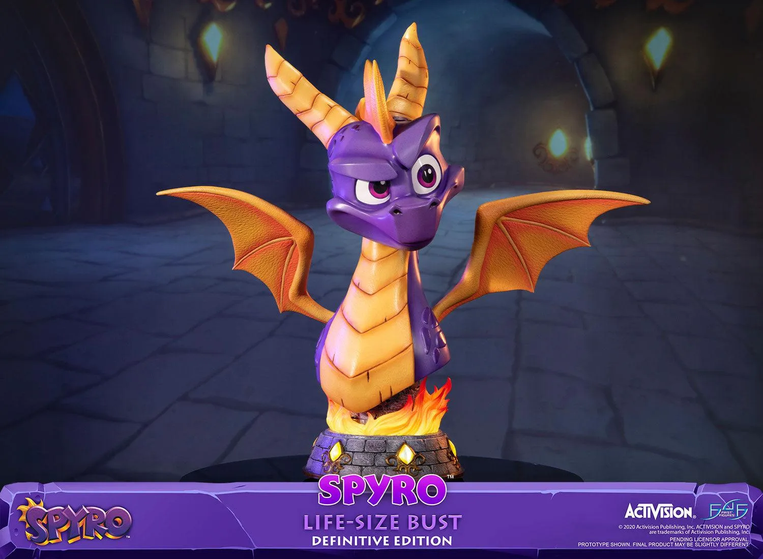 First 4 Figures Spyro Dragon bust Definitive LED aripi