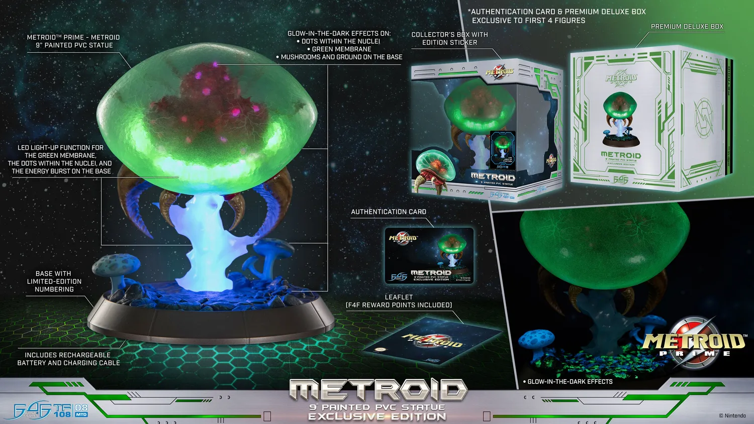 First 4 Figures Metroid Prime statuetă PVC Exclusive LED