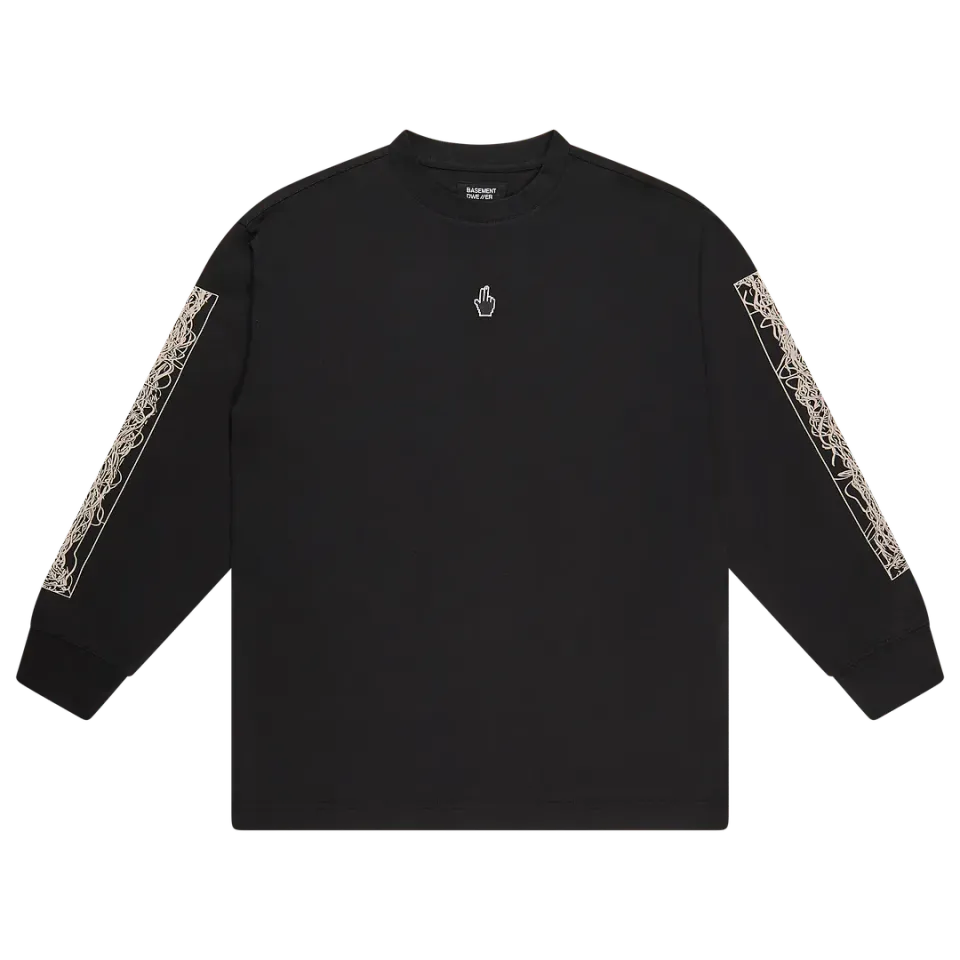 ESL BASEMENT DWE//ER bluza neagra maneca lunga