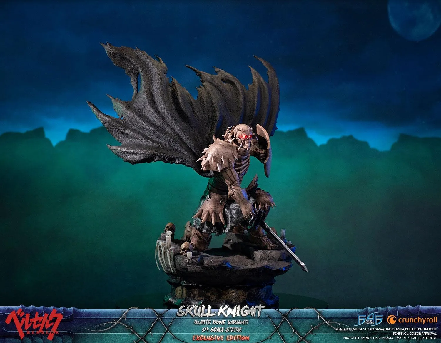 First 4 Figures Skull Knight White Bone statuie rășină