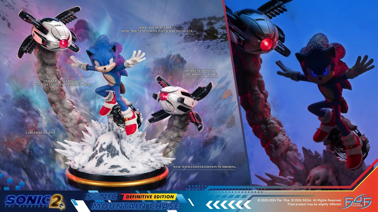 First 4 Figures Sonic Mountain Chase statueta Definitive LED