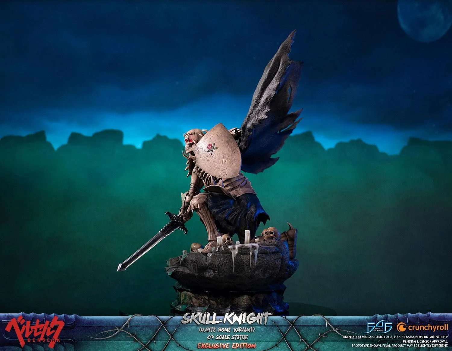 First 4 Figures Skull Knight White Bone statuie rășină