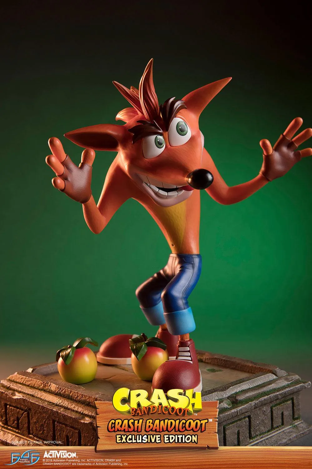 First 4 Figures Crash Bandicoot Crash statuetă rășină exclusivă