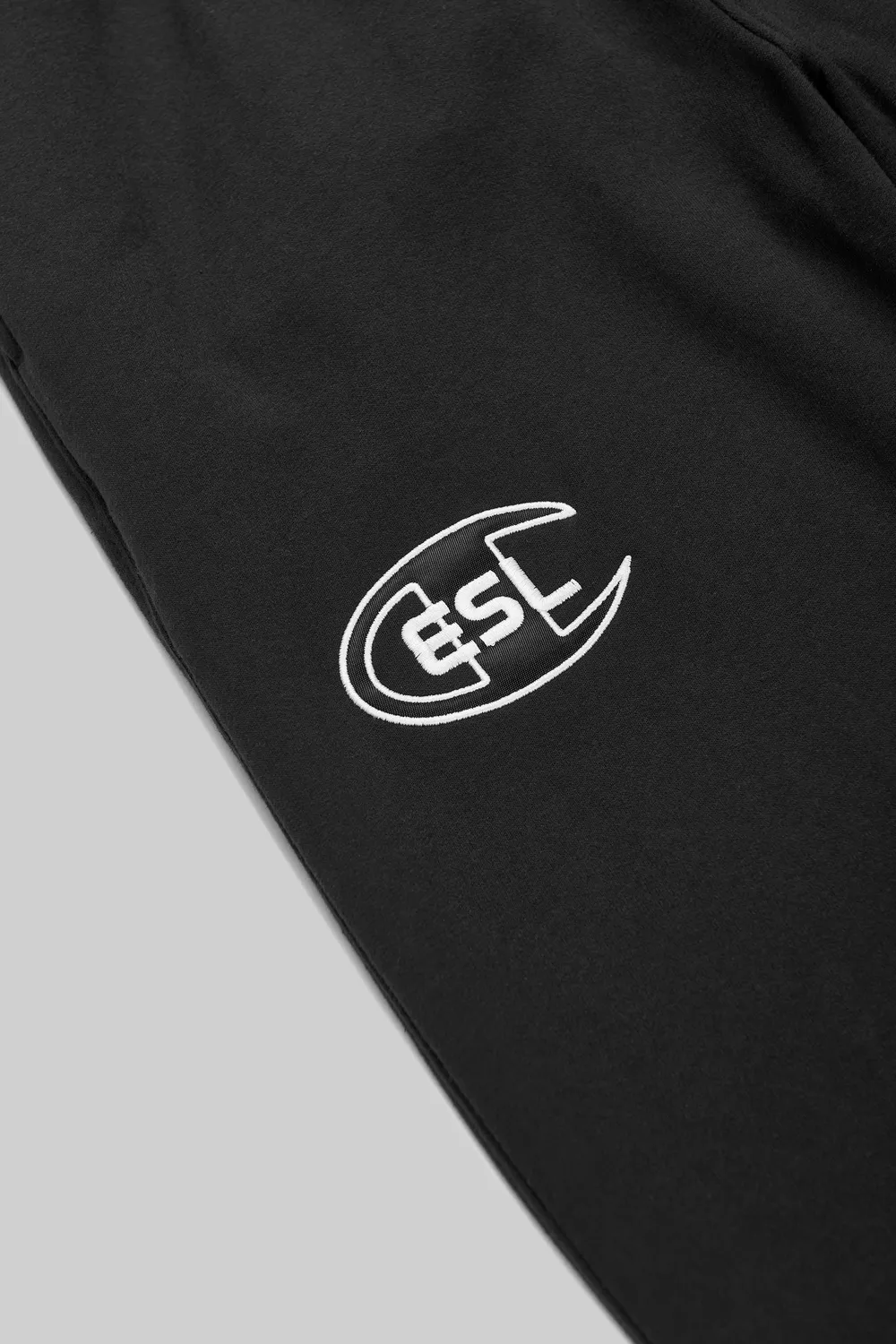ESL x Champion Patch pantaloni sport negri bumbac