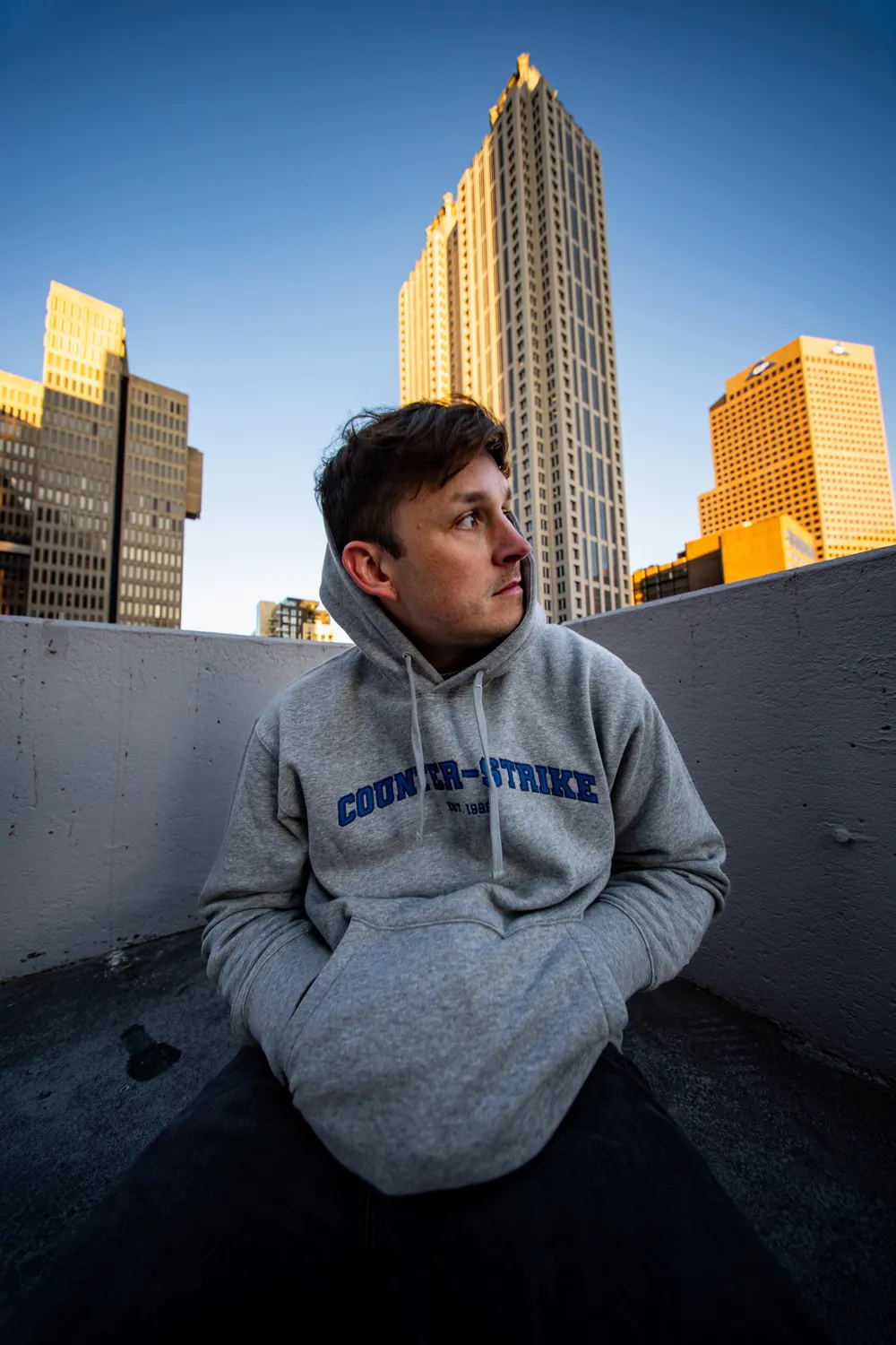 ESL Gaming College Hoodie hanorac gri Counter-Strike bumbac