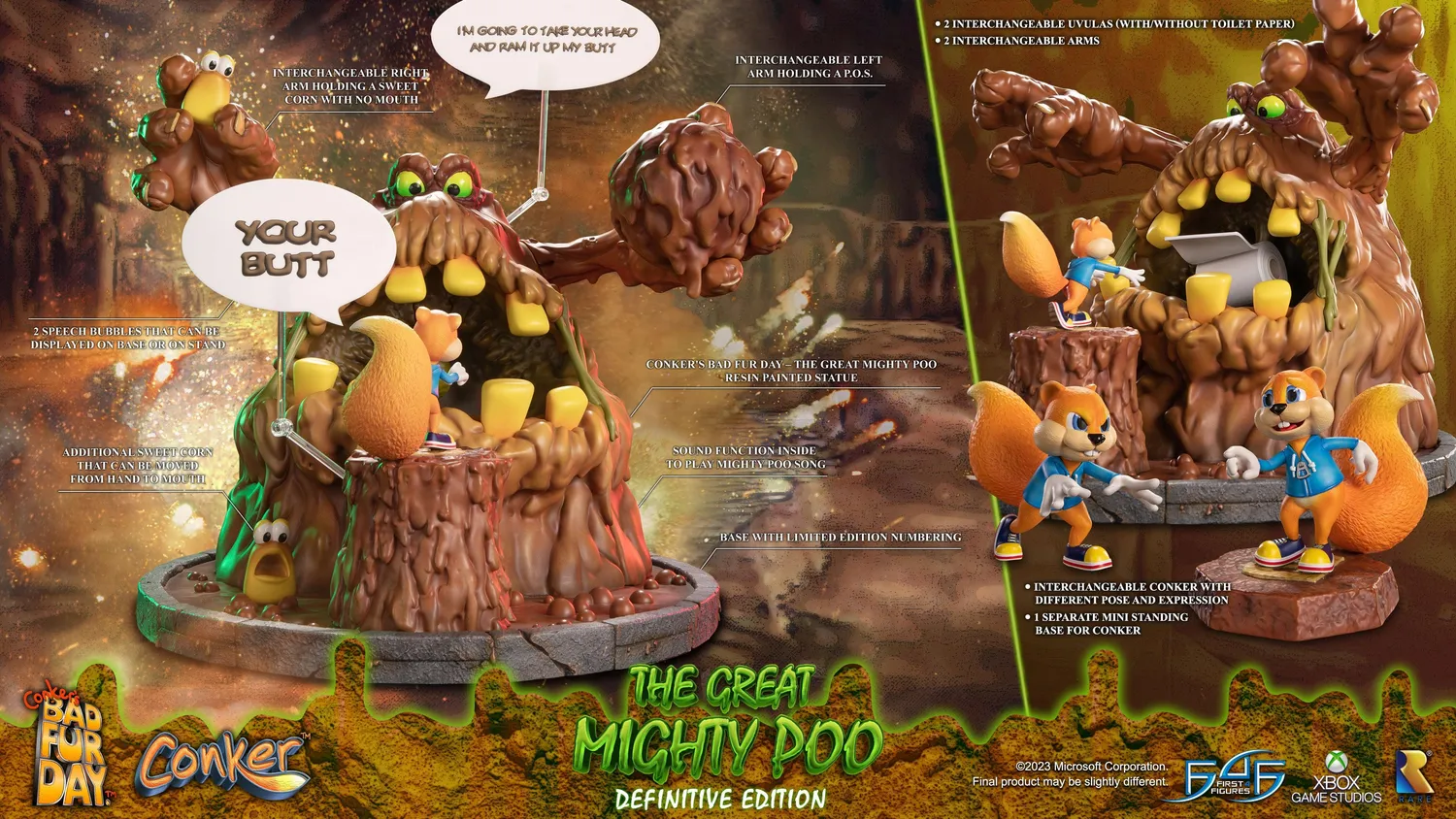 First 4 Figures Conker's Bad Fur Day The Great Mighty Poo statuetă Definitive