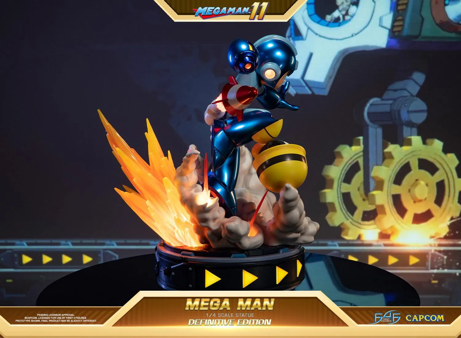 First 4 Figures Mega Man 11 Mega Man statuetă Definitive Edition LED