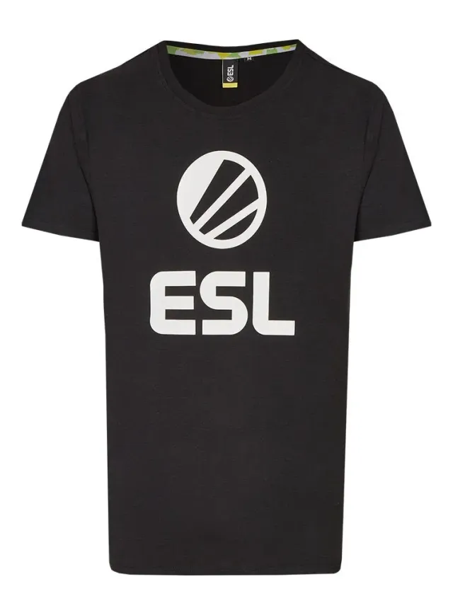Tricou ESL Short Sleeve negru bumbac 100%