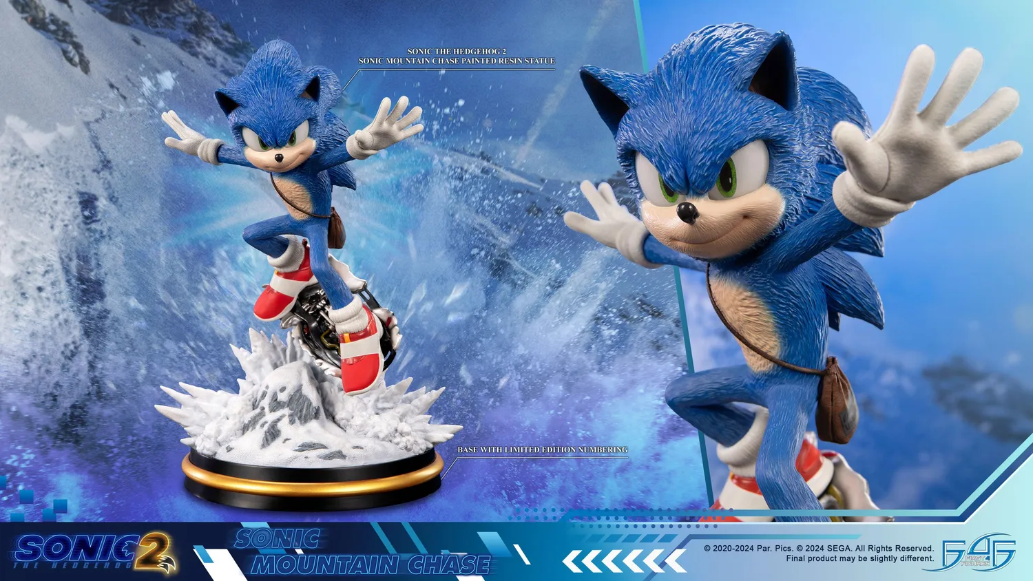 First 4 Figures Sonic 2 Mountain Chase statuetă zăpadă 34 cm