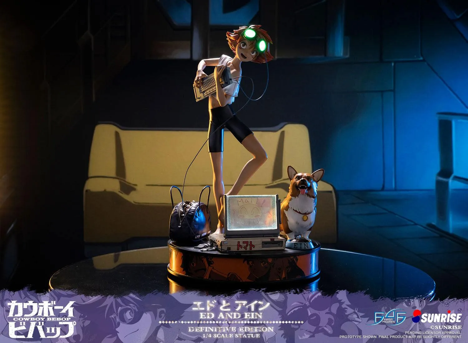 First 4 Figures Cowboy Bebop Ed and Ein statueta Definitive Edition