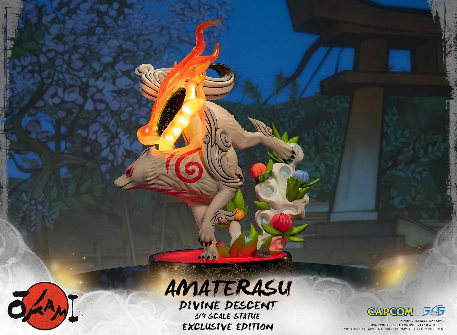 First 4 Figures Okami Amaterasu statuetă Divine Descent Exclusive