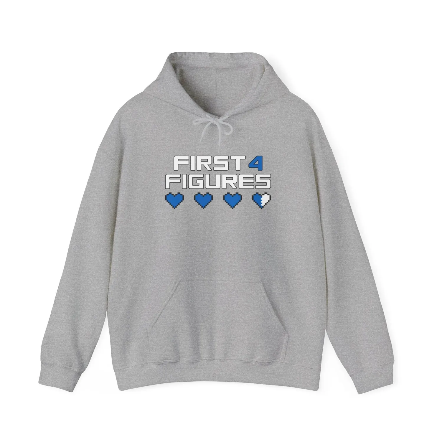First 4 Figures Pixel Hearts hanorac negru bumbac