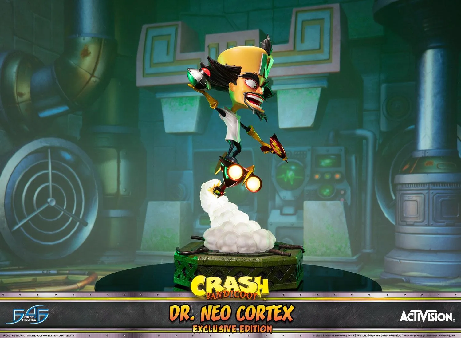 First 4 Figures Crash Bandicoot Dr Neo Cortex statueta Exclusive LED