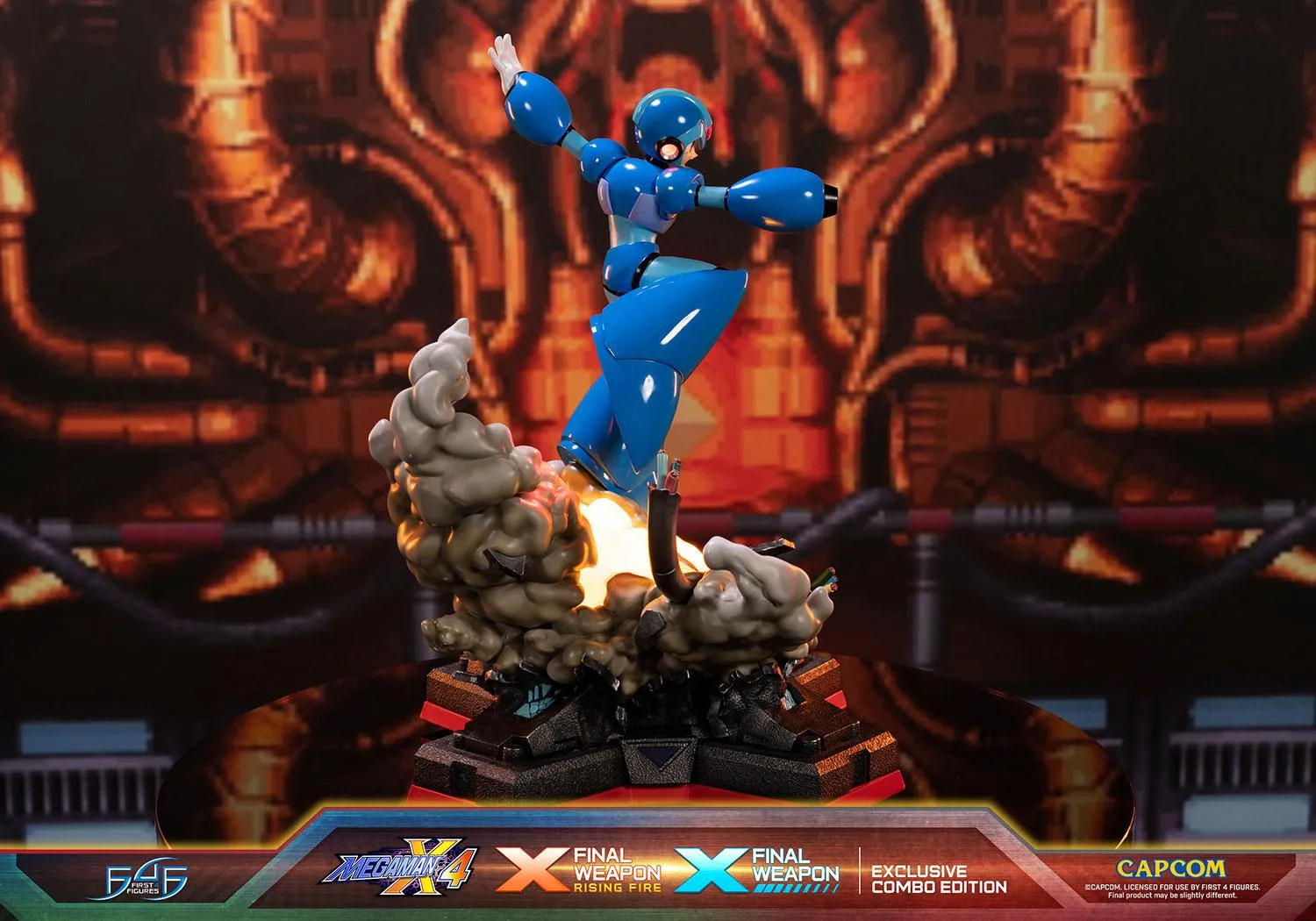 First 4 Figures Mega Man X4 X Final Weapon statueta Combo LED