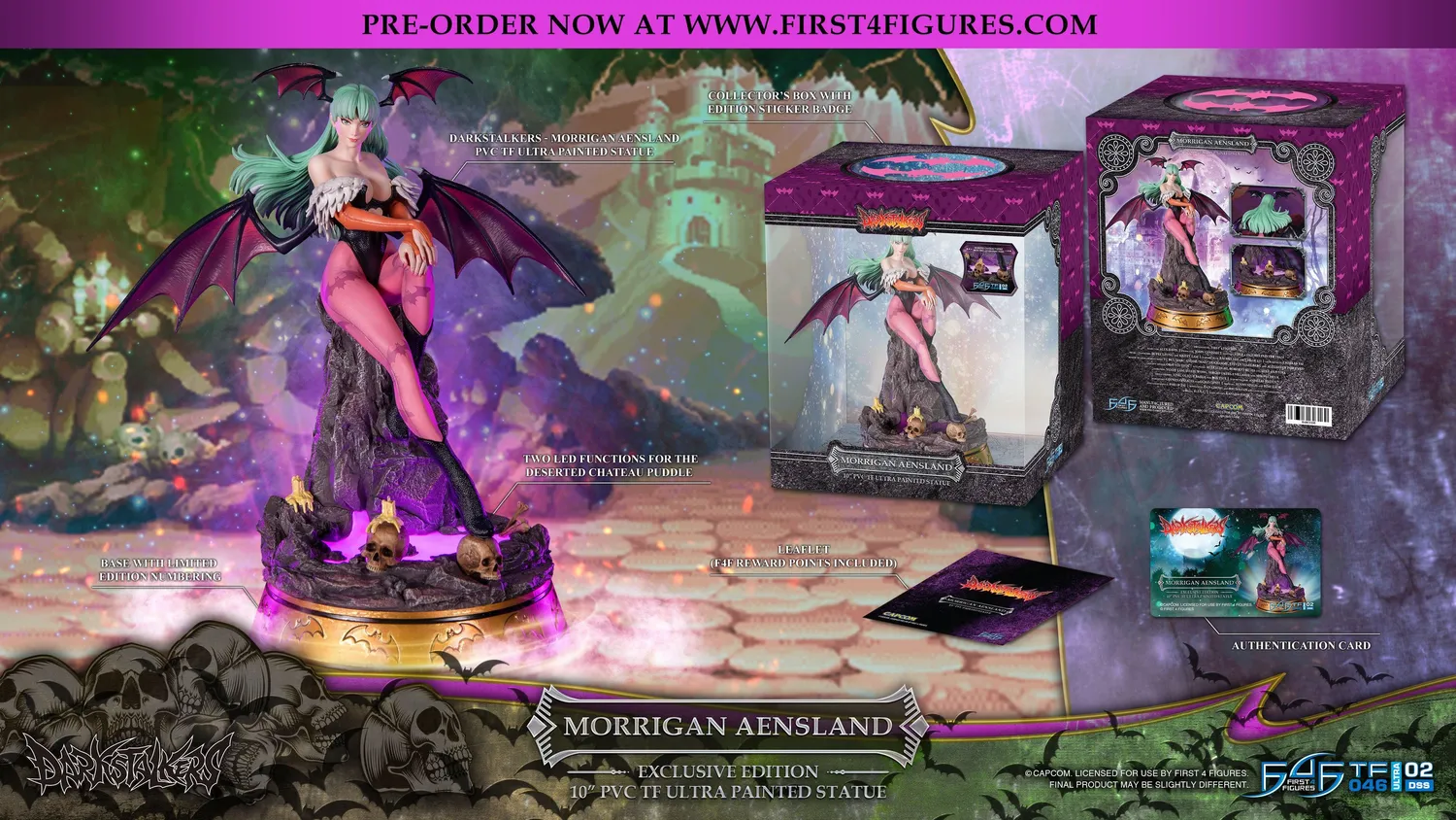 First 4 Figures Darkstalkers Morrigan statuetă PVC Exclusive LED