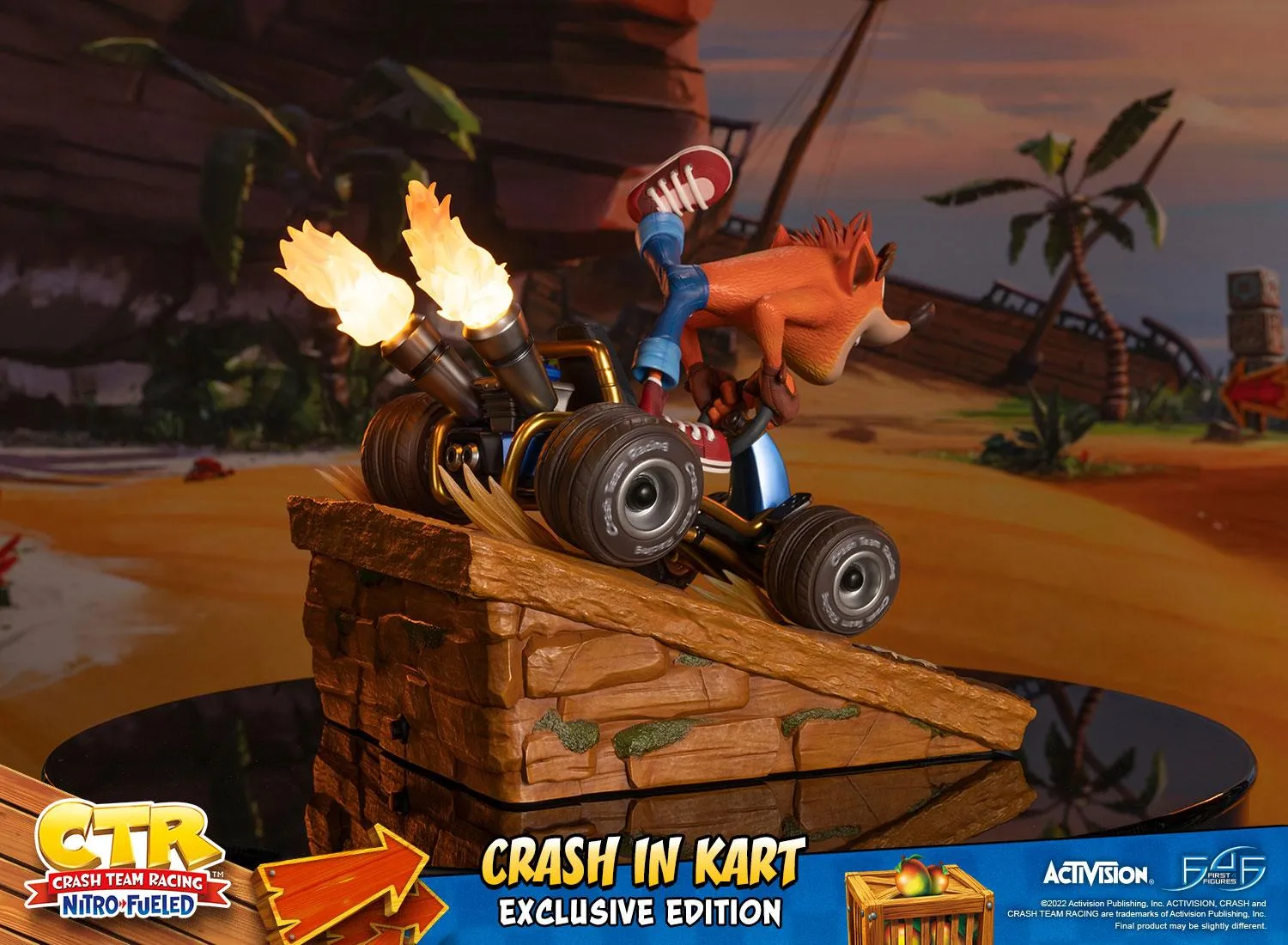 First 4 Figures Crash Team Racing Crash in Kart statueta Exclusive LED
