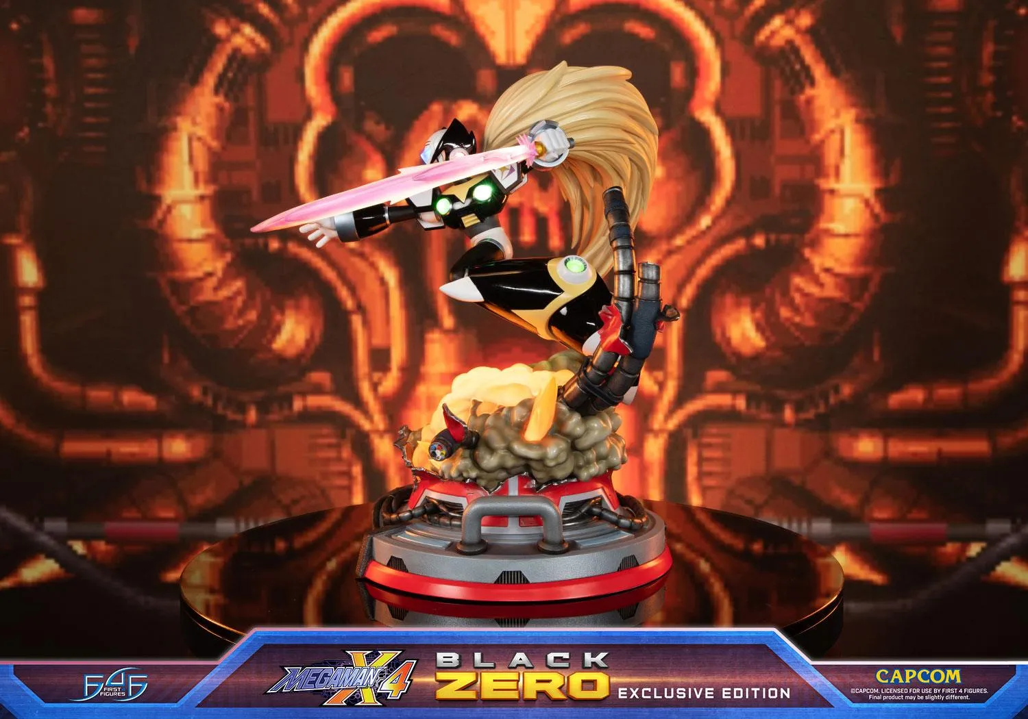 First 4 Figures Mega Man X Black Zero statueta Exclusive LED