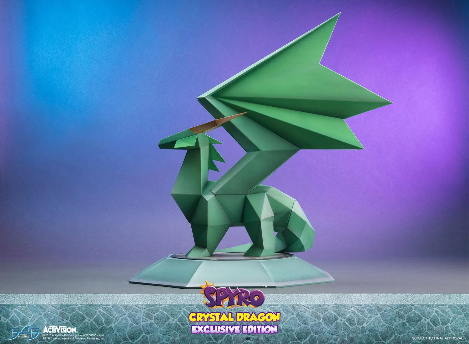 First 4 Figures Spyro Crystal Dragon statueta Exclusive LED