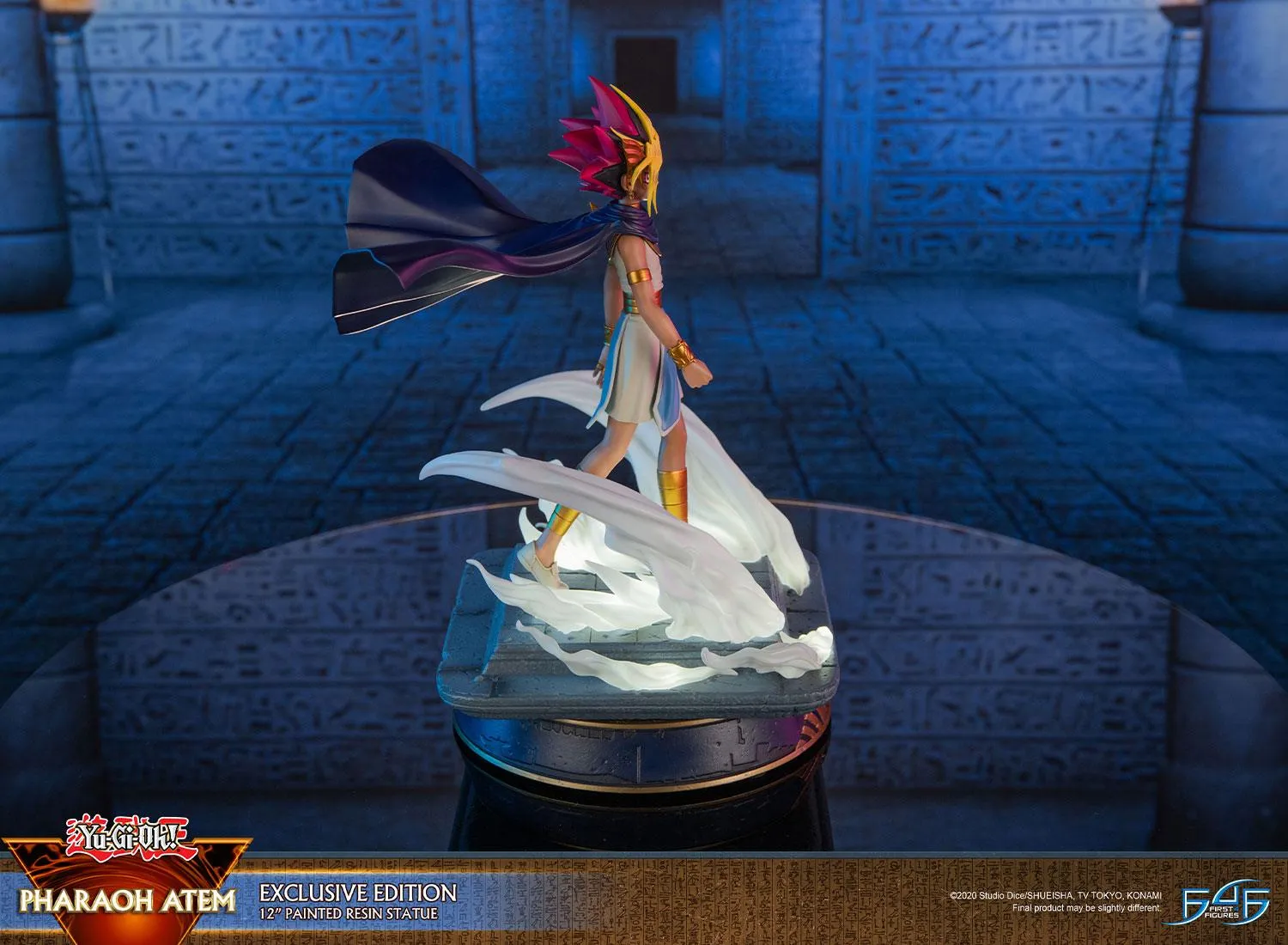First 4 Figures Yu-Gi-Oh! Pharaoh Atem statuetă Exclusive cu LED