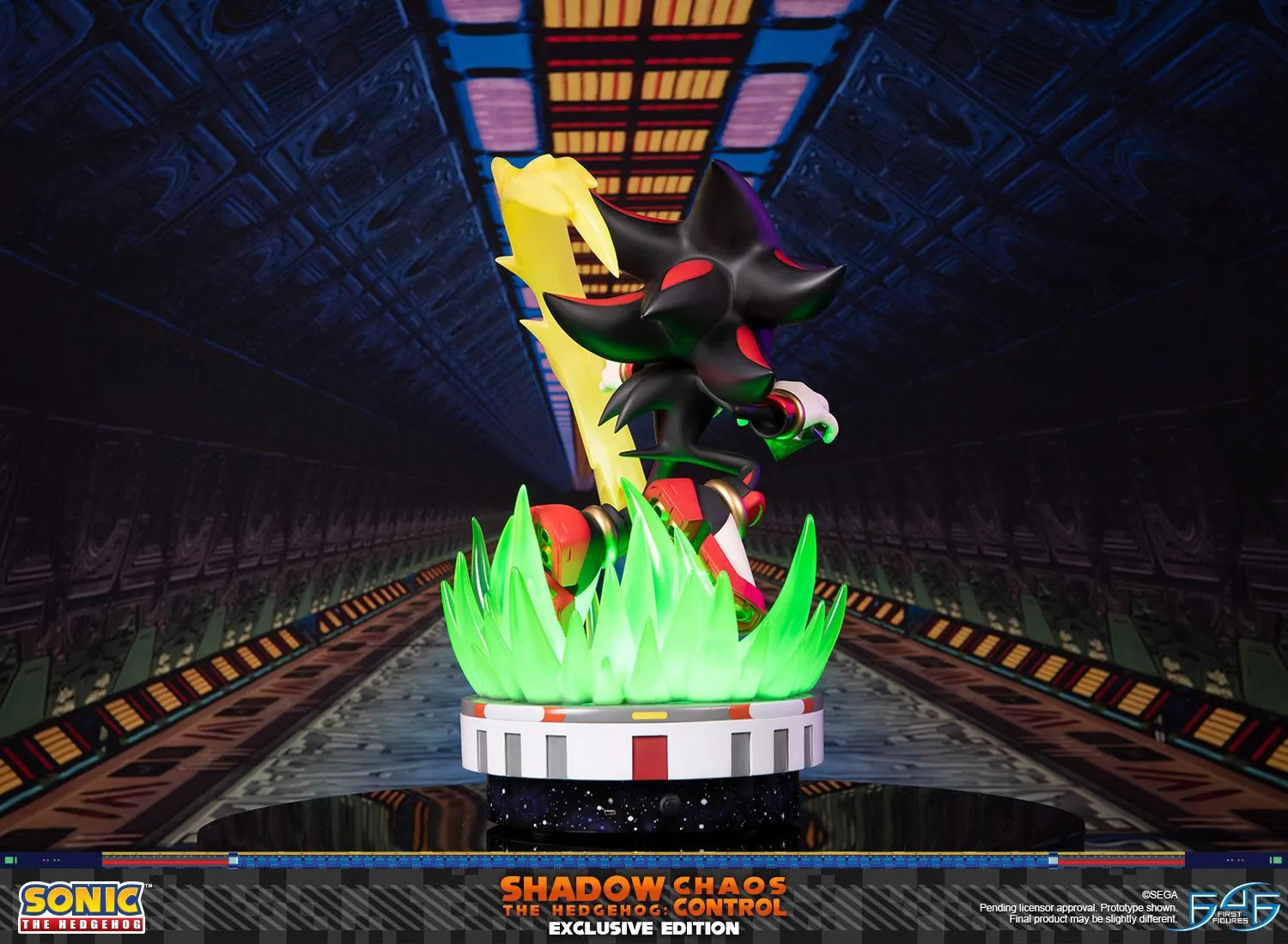 First 4 Figures Sonic Shadow statueta Chaos Control Exclusive LED