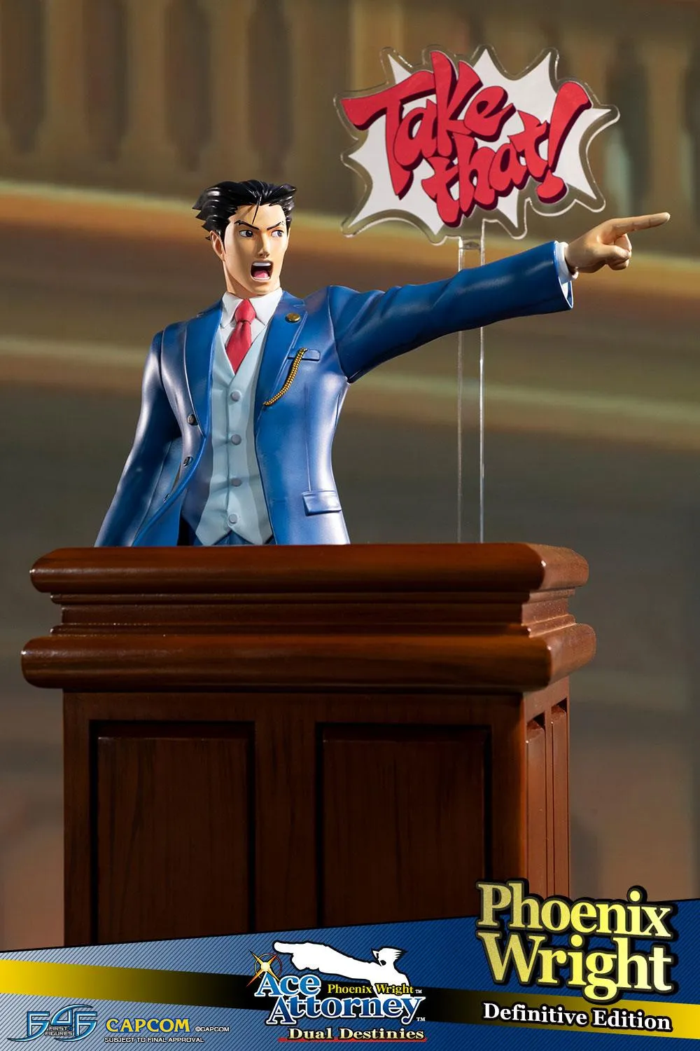 First 4 Figures Ace Attorney Phoenix Wright statueta rasina Definitive